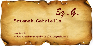 Sztanek Gabriella névjegykártya