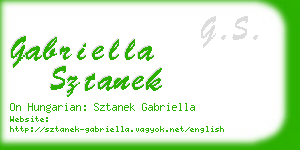 gabriella sztanek business card